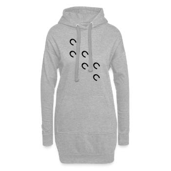 pferd - Hoodie-Kleid - Grau meliert - Vorne