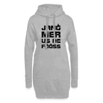 Kölsch - Jang mer us de Fööss - Vintage - Hoodie-Kleid - Grau meliert - Vorne