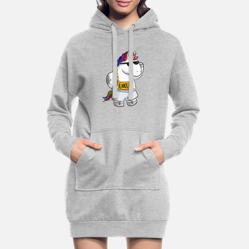 Unique Comic Einhorn Hoodie-Kleid