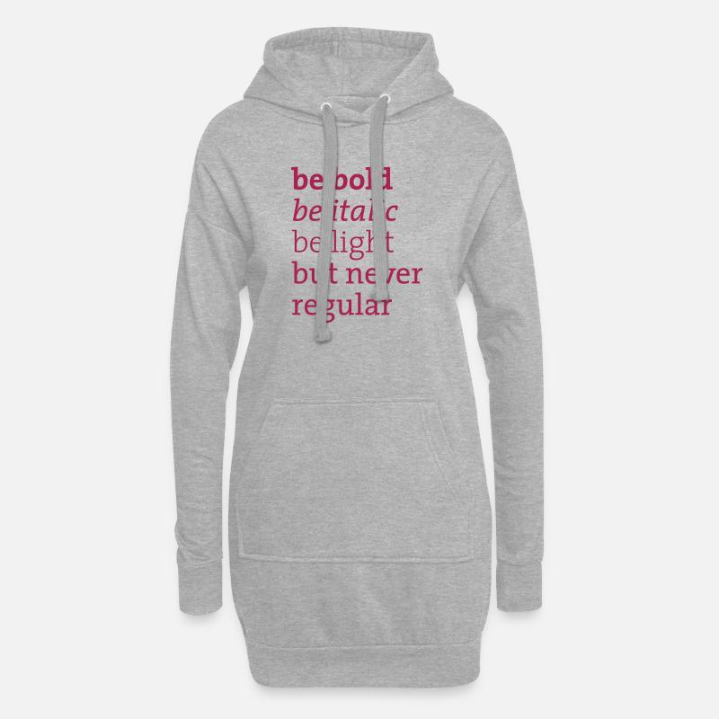 be never regular - Hoodie-Kleid - Grau meliert