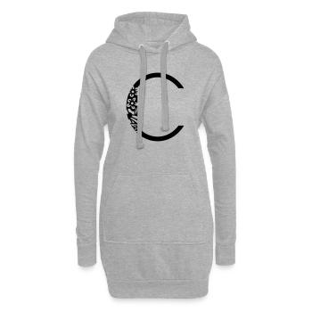 Buchstabe C - Hoodie-Kleid - Grau meliert - Vorne