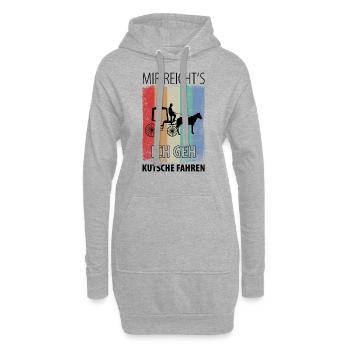 Kutscher Kutsche Pferdekutscher Kutschieren - Hoodie-Kleid - Grau meliert - Vorne