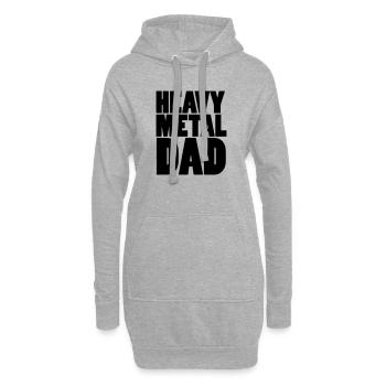 Heavy Metal Dad - Hoodie-Kleid - Grau meliert - Vorne