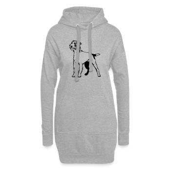 Parson Russell Terrier - Sweat-shirt à capuche long Femme - gris chiné - Devant