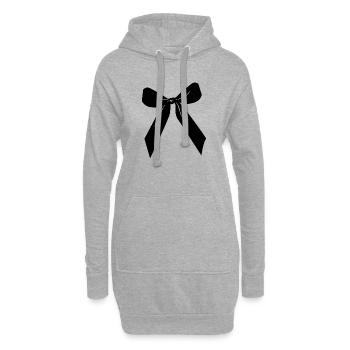 Schwarze Schleife - Hoodie-Kleid - Grau meliert - Vorne