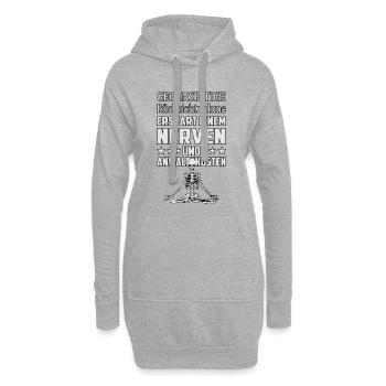 Gegenseitige Rücksichtnahme erspart einem Nerven - Hoodie-Kleid - Grau meliert - Vorne
