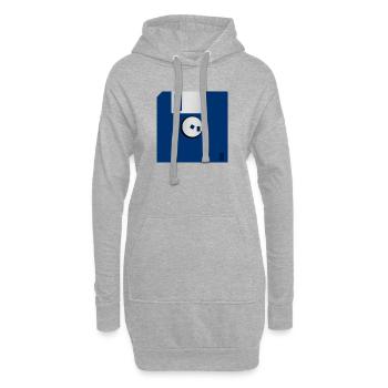 Floppy disk - Hoodie Dress - heather grey - Front