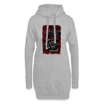 LAISSEZ-MOI tranquille Je suis ennuyé - sur le mur - Sweat-shirt à capuche long Femme - gris chiné - Devant