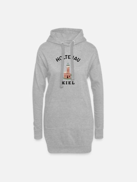 Kiel Holtenau Leuchtturm, deutsche Ostsee - Hoodie-Kleid - Grau meliert