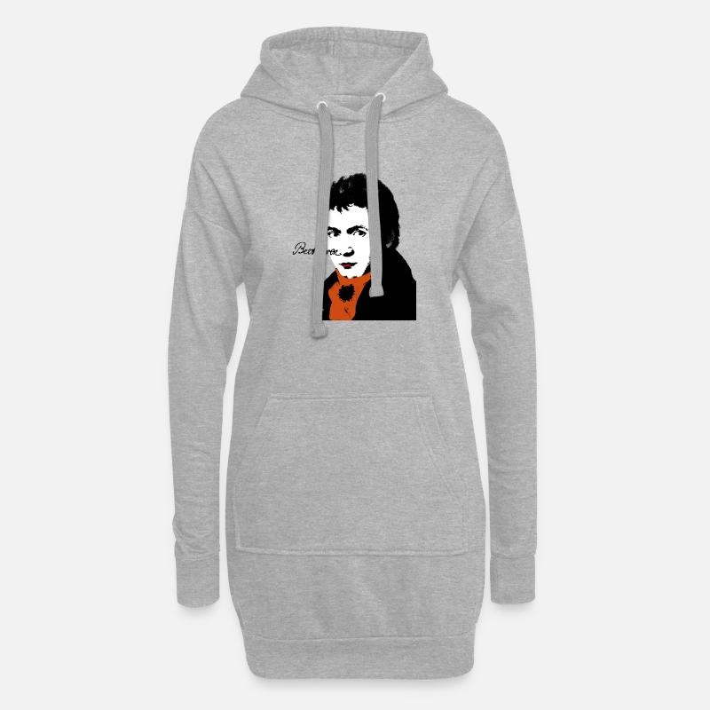 Beethoven - Hoodie-Kleid - Grau meliert