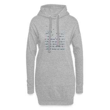Sich losreißen - Hoodie-Kleid - Grau meliert - Vorne
