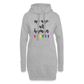 Pride Month - Wir sind alle Menschen - Hoodie-Kleid - Grau meliert - Vorne