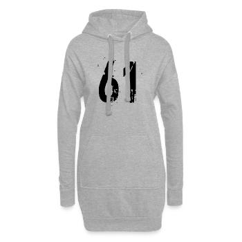 Nombre 61 - Sweat-shirt à capuche long Femme - gris chiné - Devant