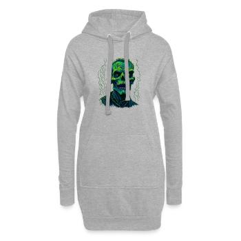 Zombi - Sweat-shirt à capuche long Femme - gris chiné - Devant