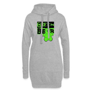 Grüner Bär - Hoodie-Kleid - Grau meliert - Vorne