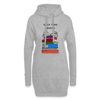 Lire la suite Livres - Bücherstapel - Sweat-shirt à capuche long Femme - gris chiné - Devant