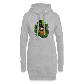 Leprechaun Irland - Hoodie-Kleid - Grau meliert - Vorne