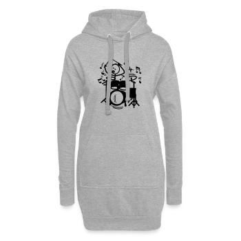 Batteur sauvage Transparent - Sweat-shirt à capuche long Femme - gris chiné - Devant
