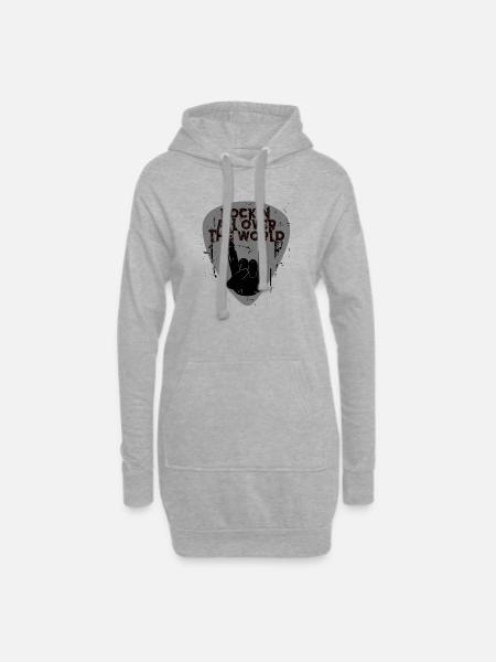 Rock'n'Roll - Hoodie-Kleid - Grau meliert