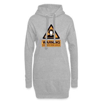 Warning Excessive Noise Levels DJ - Hoodie Dress - heather grey - Front