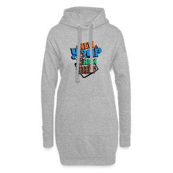 Nouvelle année, nouvelle merde - Sweat-shirt à capuche long Femme - gris chiné - Devant