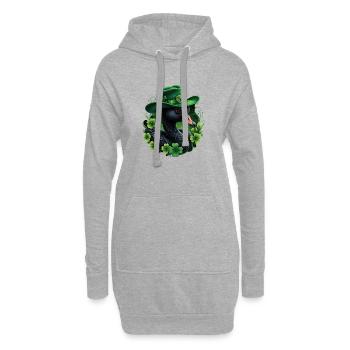 L’élégance irlandaise - Sweat-shirt à capuche long Femme - gris chiné - Devant