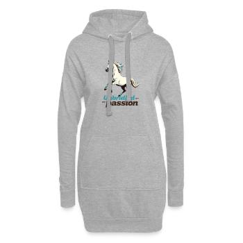Unbridled Passion - Sweat-shirt à capuche long Femme - gris chiné - Devant