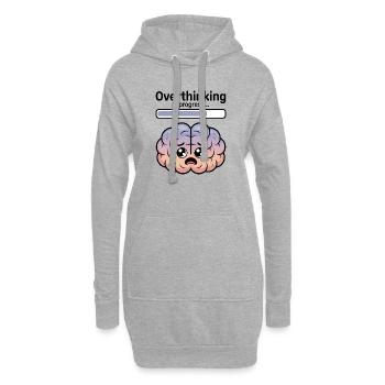Überdenken im Gange - Hoodie-Kleid - Grau meliert - Vorne