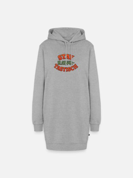 Stay Rawr-Tastsich - Hoodie-Kleid - Grau meliert