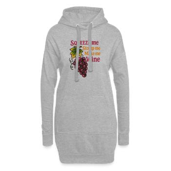 Winzer-Humor - Hoodie-Kleid - Grau meliert - Vorne