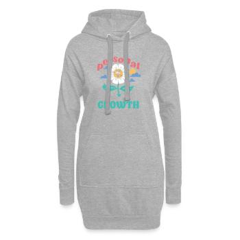 Persönliches Wachstum Daisy - Hoodie-Kleid - Grau meliert - Vorne