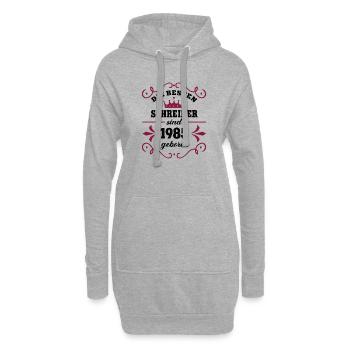 Charpentier Anniversaire Vintage 1985 Charpentier 85 - Sweat-shirt à capuche long Femme - gris chiné - Devant