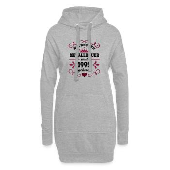 1995 Métallurgiste Anniversaire Collègue Construction Métallique - Sweat-shirt à capuche long Femme - gris chiné - Devant