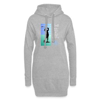 Golferin im Stillen Moment - Hoodie-Kleid - Grau meliert - Vorne