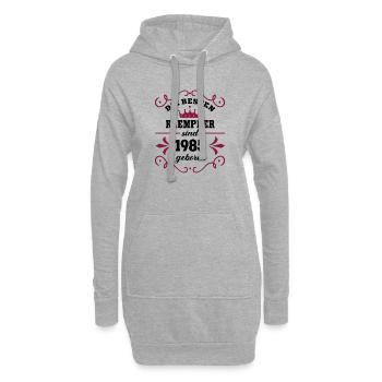 Klempnerin Geburtstag Jahrgang 1985 Kollegin - Hoodie-Kleid - Grau meliert - Vorne