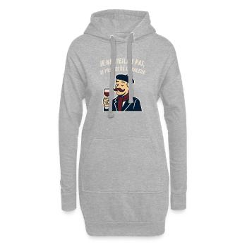 Ich altere nicht, ich nehme den Klassenwert - Hoodie-Kleid - Grau meliert - Vorne