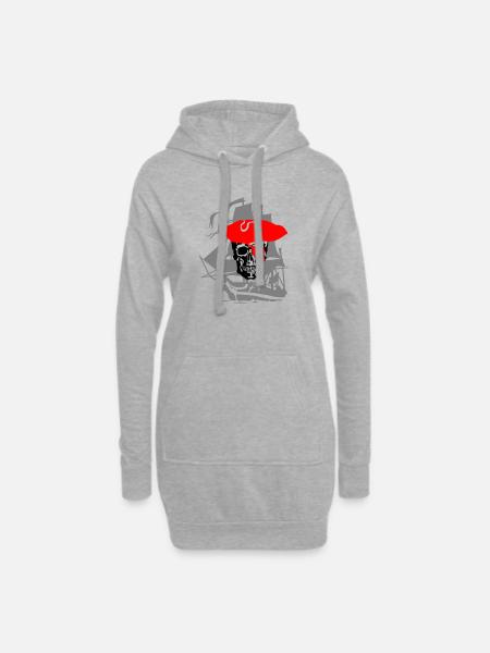 Pirate - Sweat-shirt à capuche long Femme - gris chiné