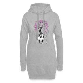 Nach dem Leben - Hoodie-Kleid - Grau meliert - Vorne