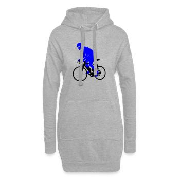 Coureur - Sweat-shirt à capuche long Femme - gris chiné - Devant