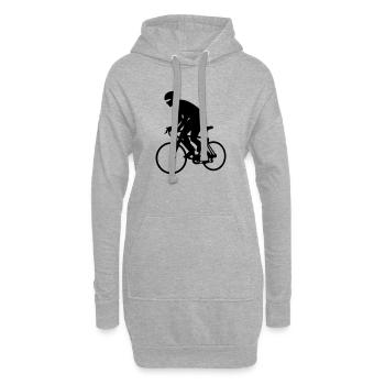 Coureur - Sweat-shirt à capuche long Femme - gris chiné - Devant