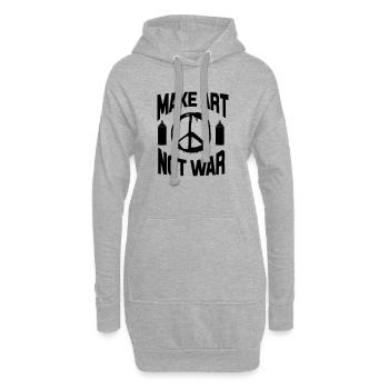 Faire de l’art et non de la guerre - Spray de graffiti pour la paix - Sweat-shirt à capuche long Femme - gris chiné - Devant