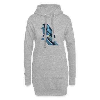 Crow's Luck - Hoodie Dress - heather grey - Front