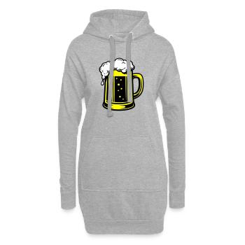 Bière Beer Symbol Beer - Sweat-shirt à capuche long Femme - gris chiné - Devant