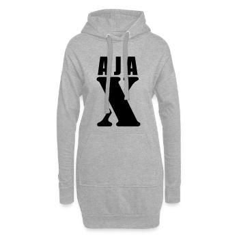 Ajax – First Name Design | Minimal Typography - Hoodie-Kleid - Grau meliert - Vorne