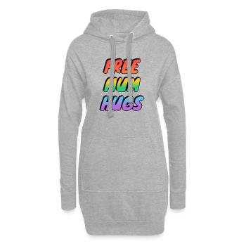 Kostenlose Umarmungen von Müttern - Hoodie-Kleid - Grau meliert - Vorne