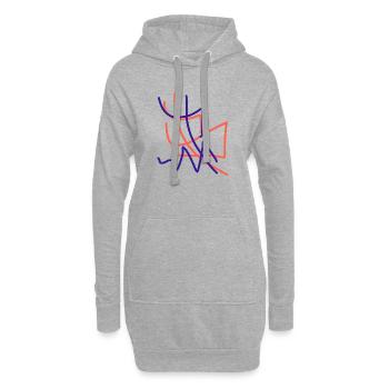 Das abstrakteste Kunstwerk der Welt - Hoodie-Kleid - Grau meliert - Vorne