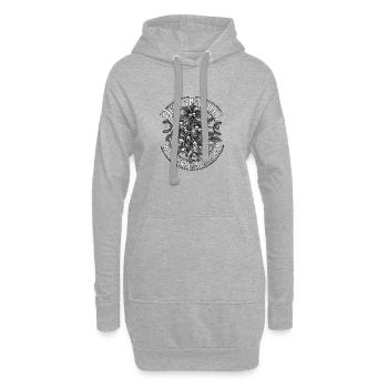 Noël Black Metal - Sweat-shirt à capuche long Femme - gris chiné - Devant