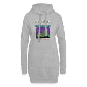 Montagnes au Plein Signal Graphique - Sweat-shirt à capuche long Femme - gris chiné - Devant