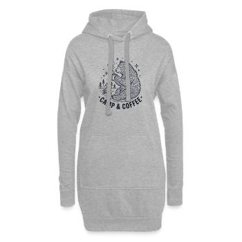 Hiking - Outdoor Adventure - Camp and Coffee - Hoodie Dress - heather grey - Front