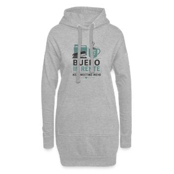 Büro in Rente Kein Meeting mehr – Ruhestand Design - Hoodie-Kleid - Grau meliert - Vorne